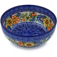 Ceramika Bona H8100G Polish Pottery Ceramic Bowl Hand Painted, 7-Inch