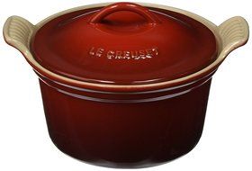 Le Creuset Heritage Stoneware 18oz. Covered Cocotte, Cerise (Cherry Red)