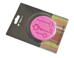 FOUR-C Halloween Gift Cake Embossing Mold Keys Decor Silicone Mould Color Pink N3