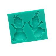 TANGCHU Soft Silicone Cake Mold Frozen Olaf Shape Green