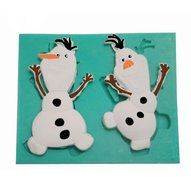 TANGCHU Soft Silicone Cake Mold Frozen Olaf Shape Green N2