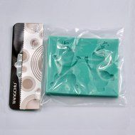 TANGCHU Soft Silicone Cake Mold Frozen Olaf Shape Green N3