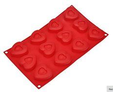 HSE 1PC Eco-friendly Material Silicone Cakes Mold Heart Shape Baking Tools For Cakes Ice Cube Storage With 12...
