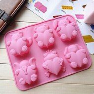 BST Cake Pan Love Animals Cake Mold Ice Jelly Chocolate Mold,Silicone 26.1*20.2*2.5 CM(10.3*8*1 INCH)
