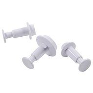 Lariy Round Plastic Fondant Plunger Cutters Christmas Fondant Cake Decorating Tools white N4