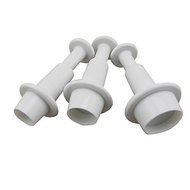 Lariy Round Plastic Fondant Plunger Cutters Christmas Fondant Cake Decorating Tools white N5