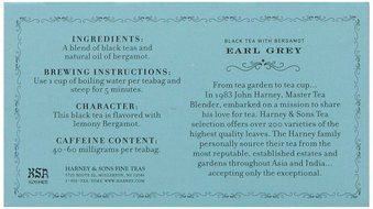 Harney &amp; Sons Black Tea, Earl Grey, 50 Tea Bags N2