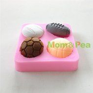 Mom&amp;pea 0622 Balls Shaped Silicone Mould for Fondant Cake Sugar Paste Cake Decoration 3d Cake Toppers Mold 6*6.1... N2