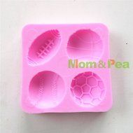 Mom&amp;pea 0622 Balls Shaped Silicone Mould for Fondant Cake Sugar Paste Cake Decoration 3d Cake Toppers Mold 6*6.1... N3