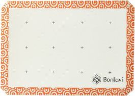 Bonlavi Bonlavi Premium Silicone Baking Mat, 1 Pc Non-stick Baking Sheet Liner, Fits Half-size Pan, White/Orange