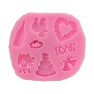 Mr.S Shop 3D Red Wine Ring Bell Garland Cake Silicone Mold Fondant Chocolate Soap Mold Cake Decorating Tools ,... N2