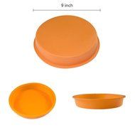 9" Round Silicone Cake Mold Pan Muffin Chocolate Pizza Pastry Baking Tray Mould Bakeware