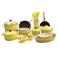 Le Creuset Soleil Yellow 26 Piece Complete Kitchen Cook and Bakeware Set