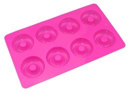 Tifan Silicone Mini Donut Pan, Muffin Cups, Cake Mold, Biscuit Mold, 18 Cavity, Red N2