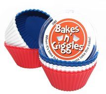 Set of 12 Premium Silicone Baking Cups Reusable Muffin Molds Cupcake Liners