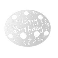 Funbase 4Pcs/Set DIY Round Cake Spray Transfer Mold Craft Decoration Tool N2