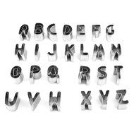 uxcell Stainless Steel Home Kitchen 26 Letters Shape Biscuits Cookie Cutter Mold Set