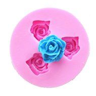 Wocuz W0426 3 Mini Size Flower Rose Shape Candy Making Silicone Mold Cake Decoration Mould Fondant Chocolate Small...