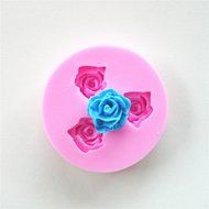 Wocuz W0426 3 Mini Size Flower Rose Shape Candy Making Silicone Mold Cake Decoration Mould Fondant Chocolate Small... N2