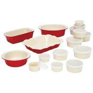 Wyndham House 28pc Red &amp; Cream Ceramic Bakeware