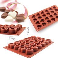New Vermilion Lover Heart Silicone Chocolate Soap Cake Mould Candy Cookies Baking Mold Tray