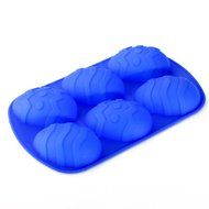 6 Even Easter Egg Shaped Silicone Bakeware