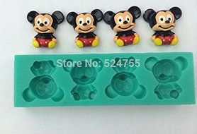 New Mickey Mouse Silicone Mold Ice Fondant Cake Chocolate 3D Liquid Party Decorating Kitchen Bakeware Cooking...