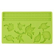 uxcell Flower Leave Design Flexible DIY Jelly Chocolate Biscuit Cookie Mold Shaper Tray Baking Tool Green