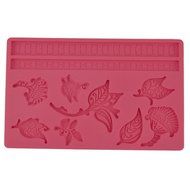 uxcell Flower Leave Design Flexible DIY Jelly Chocolate Biscuit Cookie Mold Shaper Tray Baking Tool Green N4