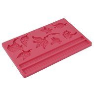 uxcell Flower Leave Design Flexible DIY Jelly Chocolate Biscuit Cookie Mold Shaper Tray Baking Tool Green N5