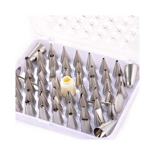Sonline 52 PCS STAINLESS STEEL CAKE DECORATING ICING PASTRY PIPING NOZZLES TIPS N2