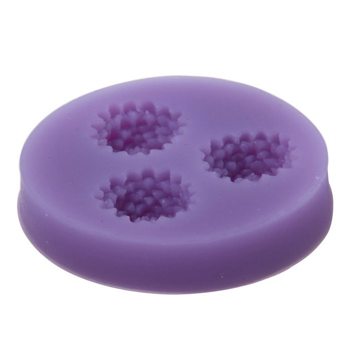 niceeshop(TM) 3 Cavity Flower Shape Decorating Party Silicone Cake Mold Fondant Baking Mold,Random Color N15
