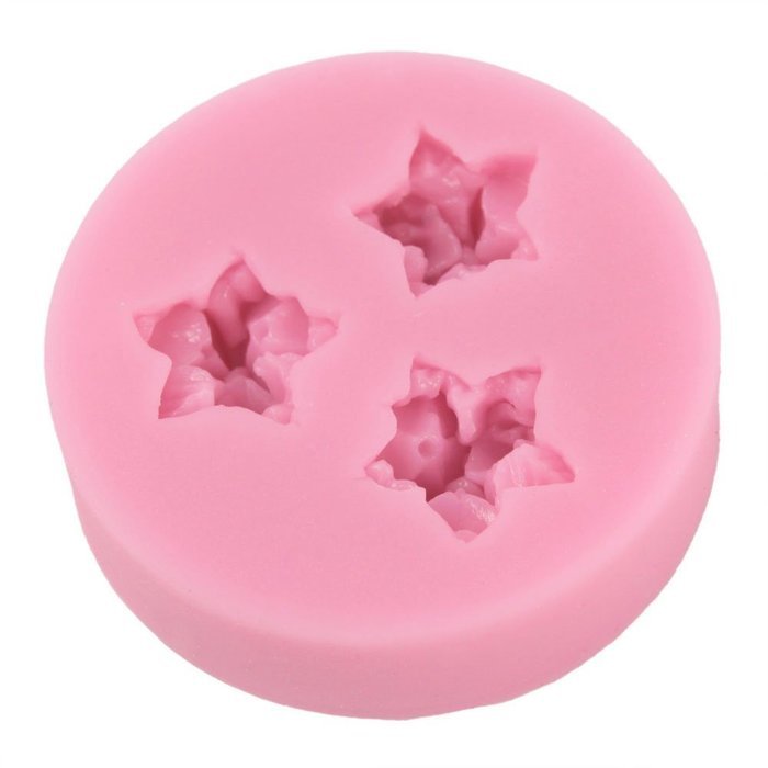 niceeshop(TM) 3 Cavity Flower Shape Decorating Party Silicone Cake Mold Fondant Baking Mold,Random Color N20