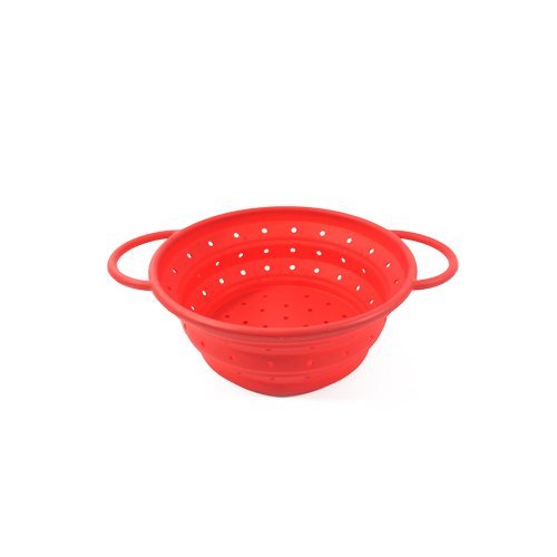 Silicone Collapsible Colanders Strainer Set (Red) #L #M #S free image ...