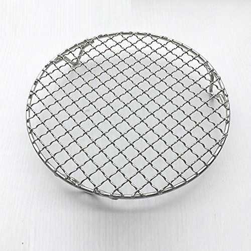 Cindy&Will 1Pcs Medium Stainless Steel Cross Wire Round Steaming/Cooling/BBQ/Carbon Baking Rack/Net/Grill/Pan...