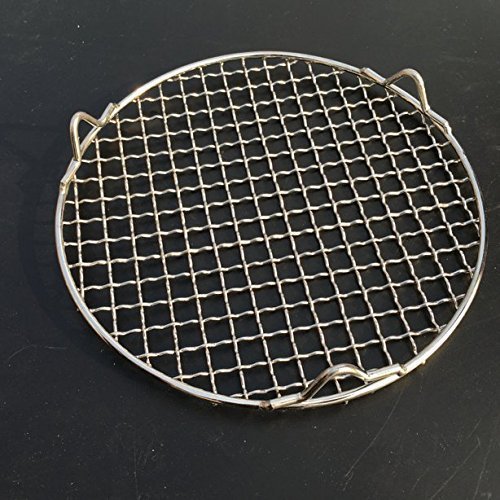 Cindy&Will 1Pcs Medium Stainless Steel Cross Wire Round Steaming/Cooling/BBQ/Carbon Baking Rack/Net/Grill/Pan... N2