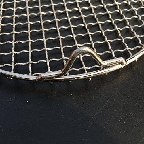 Cindy&Will 1Pcs Medium Stainless Steel Cross Wire Round Steaming/Cooling/BBQ/Carbon Baking Rack/Net/Grill/Pan... N3