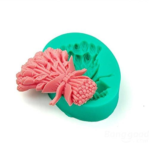 Rose Bouquet Fondant Cake Mold Silicone Chocolate Mould N3