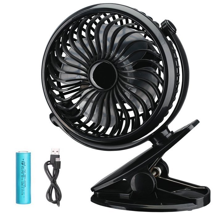 Aipai Battery Operated Clip Fan,Small Portable Fan Powered by Rechargeable Battery or USB Desk Fan Persanal Fan... N13