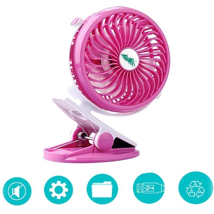 Aipai Battery Operated Clip Fan,Small Portable Fan Powered by Rechargeable Battery or USB Desk Fan Persanal Fan... N19