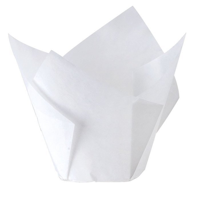 Tulip Disposable Baking Cup Small - White - 1.375''x2.25'' (Pack of 5000)