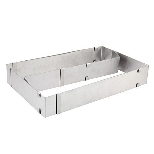 Stainless Steel Rectangle Mousse Ring Baking Tool Adjustable Telescopic Cake Separated Mold N4