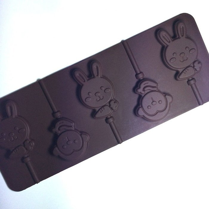 Dealglad Silicone Tray Pop Cake Stick Mould Lollipop Chocolate Party Cupcake Baking Mold (Smile) N4