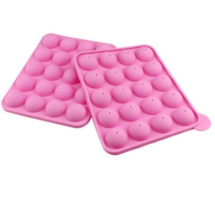 Dealglad Silicone Tray Pop Cake Stick Mould Lollipop Chocolate Party Cupcake Baking Mold (Smile) N5