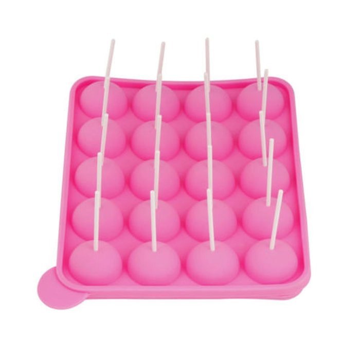 Dealglad Silicone Tray Pop Cake Stick Mould Lollipop Chocolate Party Cupcake Baking Mold (Smile) N8