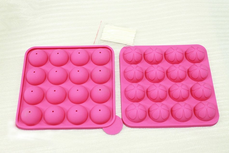 Dealglad Silicone Tray Pop Cake Stick Mould Lollipop Chocolate Party Cupcake Baking Mold (Smile) N11