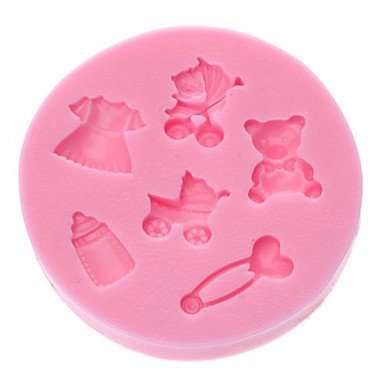 QINF DIY Baking 3D Cute Baby Wear Silicone Cake Soap Mold N2