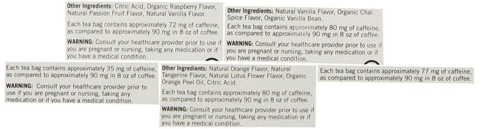 Yogi Tea Energy Tea 5 Flavor Variety Pack (Pack of 5) N3