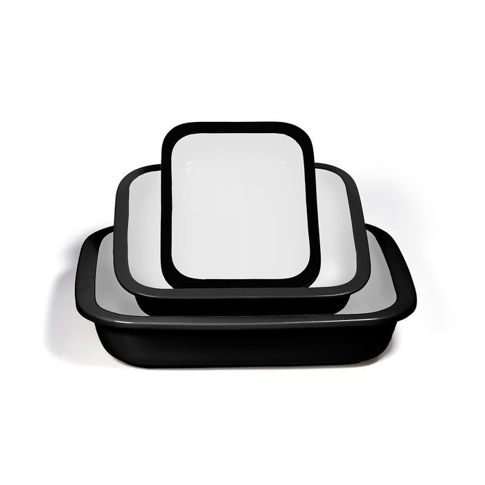 Ovenex 3 Piece Stoneware Bakeware Set (Midnight Black)
