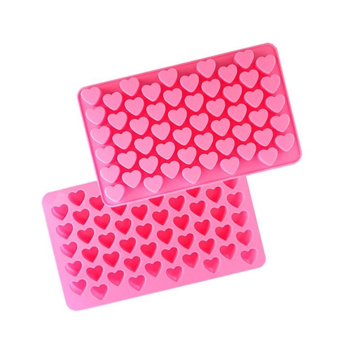 JLHua 55 Sweet Heart Shape Decorative Cake Mould Silicone 3D Candy Pastry Mould Chocolate Mold